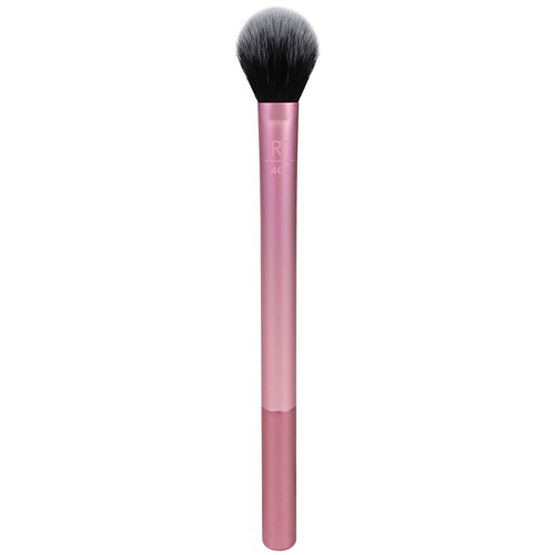 Real Techniques Makeup Setting Brush, For Setting Powder, Loose Powder, & Pressed Powder, Face Makeup Brush, 402 Brush, Sheer Coverage For Highlighter, Synthetic & Cruelty-Free Bristles, 1 Count