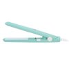 Portable 4 Colors 2 in 1 Mini Hair Straightener, Multifunctional Use Ceramic Tourmaline Plate Beauty Flat Iron Heating Curler (Green US 110V-240V)