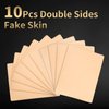 Tattoo Practice Skin, 10Pcs 3MM 8in x 6in Fake Skin Blank Tattoo Practice Skin, Double Sides Fake Skin, Tattoo for Beginners and Tattoo Artists Tattoo Supplies