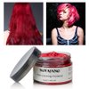 MOFAJANG Unisex Hair Wax Color Dye Styling Cream Mud, Natural Hairstyle Pomade, Washable Temporary,Party Cosplay (Red)