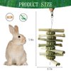 kathson Chinchilla Treats Bunny Chew Toys for Rabbits Teeth Grinding,Organic Bamboo Sticks Natural Toys for Hamsters 2 Pack