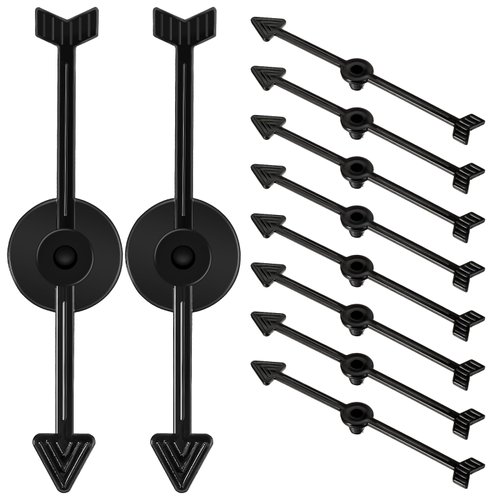 AOZUO 50Pcs Arrow Game Spinners, Wheel of Fortune Board Game, Table Spinner Black Arrow Game Assorted Set of 3-inch Plastic Spinner Game Pieces for DIY Party School Classroom Home Using Board Spinner
