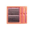 Generic Femcye 30P 40P Cluster Lashes Kit Diy Extension Tweezer Trays Paper Box Brush Diy Lash Clusters Individual Lashes 280 pieces C+D CURL MIX, Pink