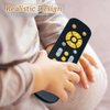 Baby TV Remote Control Toy with Cute Giraffe Soft Silicone Cover Teething Toy, Realistic Baby Musical Remote Control Toy with Light ＆ Sound (Giraffe)