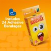 BioSwiss Bandages, Silly Faces Self Adhesive Bandage, Googly Eyes Latex Free Sterile Wound Care, Standard Shape for Kids and Adults, 24 Count