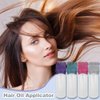 ZGQHZR 4 PCS Root Comb Applicator Bottle,Hair Oiling Applicator,Hair Oil Applicator Bottle for Hair Dye Shampoos Hair Salons.6oz (Purple+Grey+Red+Green)