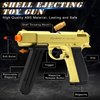 DaoDaoZhu Soft Bullet Toy Gun Shell Ejecting with 48 Bullets, Gold Toy Guns for Boys, Toy Pistol Fidget Gun, Realistic Play Gun Model, Halloween Christmas Birthday Gifts for Boys Kids Adults Age 8+