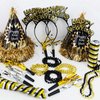 2025 Happy New Year Party Decorations 26pcs New Year's Eve Party Supplies Includes Cone Hats, Tiaras and Bead Necklaces Party Supplies for New Year