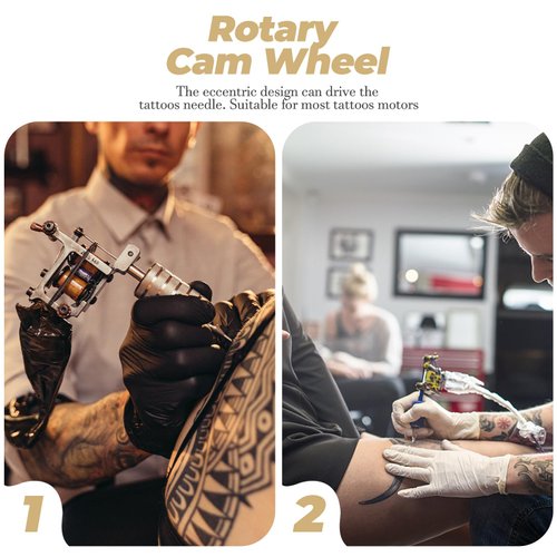 DOITOOL Wheel Bearing 6 pcs Mm Spanner Cam Screw Brass Golden Professional Tattoos Accessories Machines Wheel Wrench Hexagon Parts Alloy Adjustable Hex Rotary Bearing Eccentric Socket with Motor