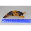Caramel Brown leaf barrette curved hair clip leaves 4.5 inches long stamped textured plastic
