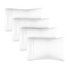 King Size Pillow Cases Set of 4 - Extra Soft Pack of 4 Pillowcase Covers - Hotel Luxury Pillowcases - Machine Washable Pillow Protectors - 20x40 Pillow Cases 4 Piece - King Size White Pillow Covers