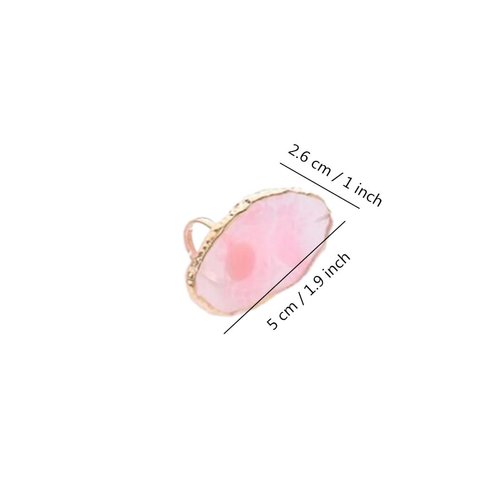 2 Pack Resin Stone Nail Art Palettes with Adjustable Finger Rings, Colorful Marble DIY Gel Polish Mixing Tray Plate for Eyelash Extension Glue Holder (Pink, Blue)