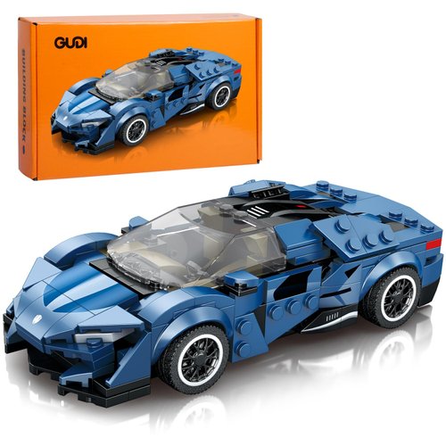 ESOLOM MOC Sports Cars for Boys, Collectible Speed Champion Race Car Toy Building Kit,Creative Gifts for Kids and Girls 3-8 8-12, Race Car Toy Model Building Kit,AGERA Blue(327Pcs)