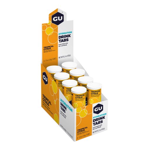 GU Energy Hydration Electrolyte Drink Tablets, Enhanced Endurance Sports Drink for Running, Cycling, Triathlon, 8-Count(96 Servings), Tropical Citrus