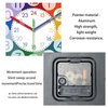 XFM Teaching Clock for Classroom - Small Colorful Clock Battery Operated 8 Inch - Plastic Silent Wall Clock Non Ticking - Analog Clock for Kids Learning