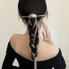 1Pc Long Chain Tassel Hair Stick Jewelry Ponytail Holder Ponytail Hair Accessories Long Chain Tassel Hair Fork Hair Chignon Pin Long Tassel Hair Jewelry Accessories, Silver