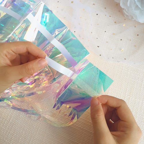 CHRORINE 2pcs 1m x 2.5m Rainbow Curtains Tinsel Foil Fringe Curtain Streamers Backdrop for Princess Unicorn Mermaid Pastel Rainbow Birthday Party Decorations Christmas Door Curtains Decorations