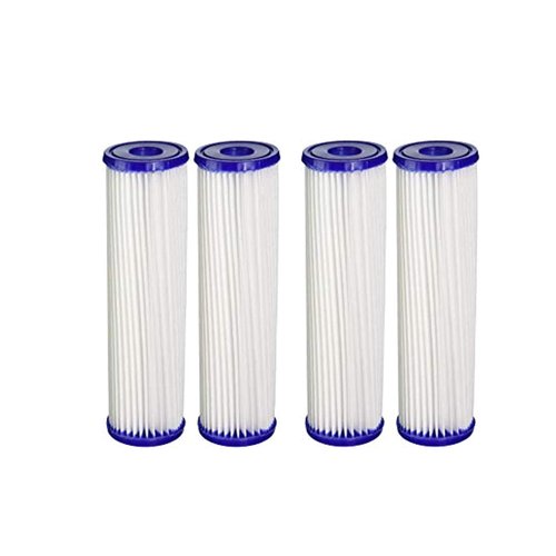 CFS – 4 Pack Pleated Polyester Water Filter Cartridges Compatible with W34-PR, WC34-PR, WVC34, Pentek R30 Models – Remove Bad Taste & Odor – Replacement Filter Cartridge – 5 Micron – 9-3/4" x 2-5/8"