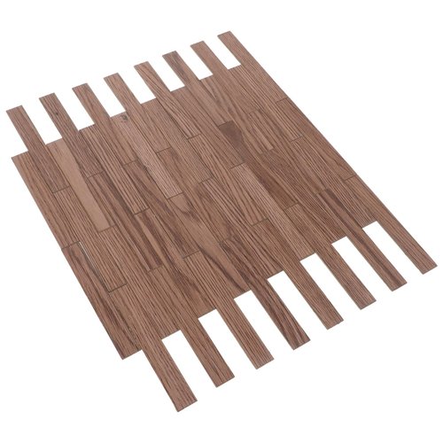 Totority Miniature Dollhouse Flooring 40 Pcs Mini Wooden Dollhouse Floor Boards 1 12 Scale Dollhouse Accessories Geometric Bamboo Doll House Furniture Wood Floor Board for Model Decor
