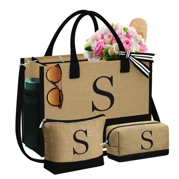 YOOLIFE Personalized Gifts for Women, Birthday Gifts for Women Beach Tote Bag Teacher Gifts Wife Sister Girlfriend Birthday Gifts for Women Mom Grandma Her Womens Gifts Christmas Gifts for Women S
