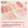 AZUREBEAUTY Dip Powder Nail Kit, Jelly Translucent Milky White Sheer Pink Nude Neutral Clear 8 Colors, Dipping Powder Liquid Set Added Matte Top Coat with Nail Sticks French Nail Art Manicure Salon