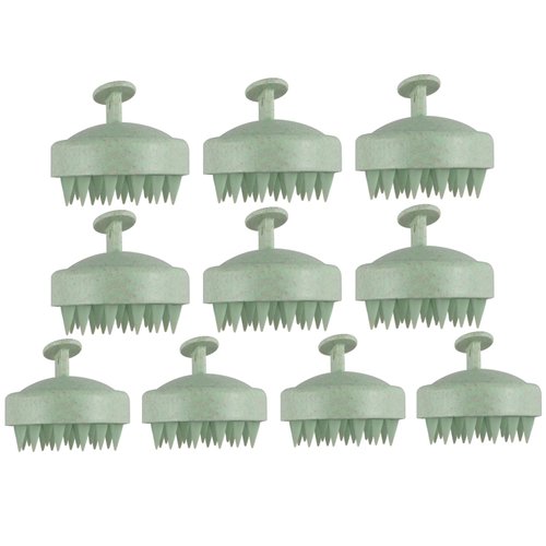 AOBYMIN Scalp Massager Brush for Hair Growth, 10PCS Soft Silicone Scalp Scrubber to Dandruff Remove
