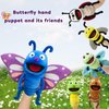 JUSTQUNSEEN Hand Puppet Realistic Plush Puppet 13",Insect Animal Puppets for Kids Insect Stuffed Animal Hand Puppet with Moveable Mouth,Soft Stuffed Insect Puppet Story Toy Puppets Role Play Show Game