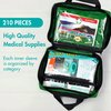 General Medi 210 Piece First Aid Kit- Emergency kit - Reflective Design - Includes Eyewash, Ice(Cold) Pack, Moleskin Pad and Emergency Blanket for Travel, Home, Office, Car, Workplace & Outdoor
