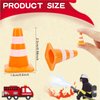 100 Pack 1 Inch Mini Traffic Cones Plastic Orange Construction Cones Small Traffic Cones for Sports Road Sign Construction Theme Party Indoor Outdoor Games