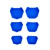 QWORK Dental Base Forming Kit, 6 Pcs Casting Trimming Dental Impression Tray Dental Plaster Mold Base for Store Dental Impression Trays Lab Model Base Set