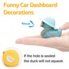 wonuu Car Dashboard Rubber Duck Ornament, Car Decoration Colour Ducks Accessories with Mini Hat Necklace and Sunglasses, G-Brown-Cowboy Hat