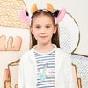 Kistreao Cow Ears Headband Cow Horns Hair Bands Cute Animal Ear Hair Accessories for Women Girls Halloween Cosplay Costume Festival Party Supplies