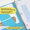 BAZIC 3 Ring Binder 1" Economy View Binders Organizer - Cyan, Round Ring, Hold 175 Sheets Paper, for School Office Home, 1-Count