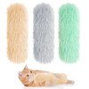 Nydotd 3pcs Cat Toys Cat Pillows, Catnip Toys Interactive Cat Kicker Toy Soft and Durable Plush Fabric Kick Sticks Chasing Chewing Filled Chew for Puppy Kitty Exercise (Gray, Beige, Grass Green)