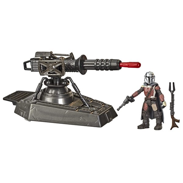 STAR WARS Mission Fleet Expedition Class Hover E-Web Cannon Mandalorian 2.5-Inch-Scale Figure and Vehicle Accessory, Toys for Kids Ages 4 and Up