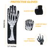 Halloween Articulated Fingers with Skeleton Gloves, Articulated Finger Extensions, Finger Claw with Protective Gloves, Scary and Flexible Skeleton Claws Gloves, Halloween Props for Any Costume, Black