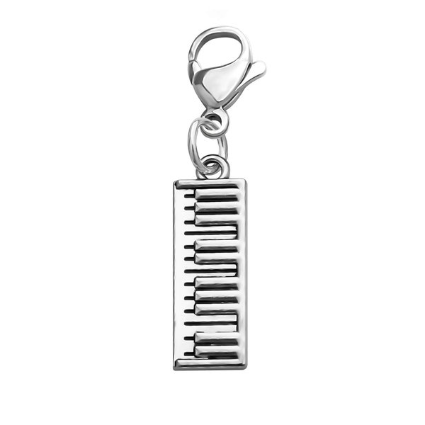 CHOORO Piano Keyboard Pendant Keychain Piano Zipper Pull Music Jewelry Gift for Pianist/Piano Teacher/Music Lovers (Piano Zipper Pull)