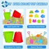Holady 17 Pcs Beach Toys for Kids- Kids Sand Toys Includes Beach Bucket, Sand Mold, Sand Shovel, Rake,Sand Sifter Shovels,Sand Castle Toys - Sand Bucket and Shovel for Boys and Girls