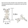 Mini Crystal Hair Clips, Sparkly Rhinestone Hair Claw Clips Small Hair Clips Cute Bling Hair Clips Flower Butterfly Hair Claw CLips Tiny Metal Hair Clips for Jewlery Hair Clips Hair Accessories for