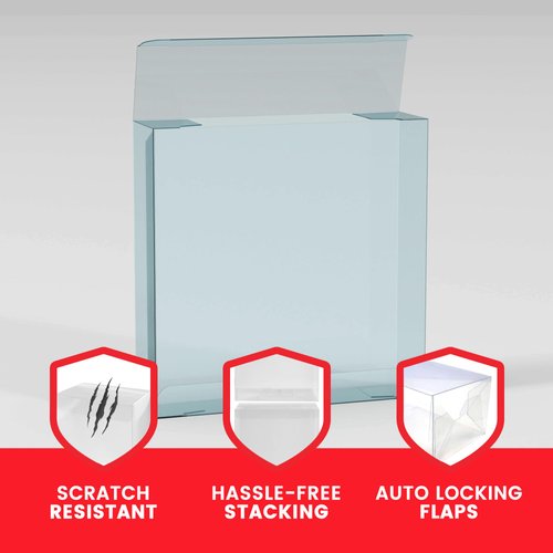 EVORETRO Display Case Storage Protector for Pokemon Japanese Booster Box – 2-Pack 0.5 mm Thick Plastic Display Case for Collectible Gaming Card Storage and Organization. Elevate Your Collection