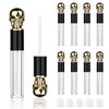 COSIDEA 8pcs Empty Round 5ml 0.17oz skull lip gloss tubes with wand Gold fancy Lipgloss tube containers for lip oil packing