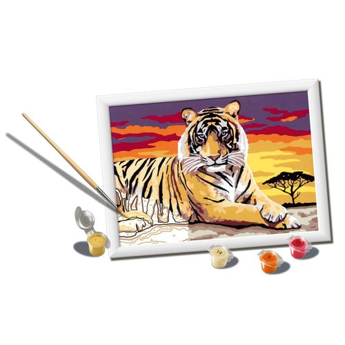 Ravensburger CreArt Majestic Tiger Paint by Numbers Kit for Kids - Painting Arts and Crafts for Ages 11 and Up