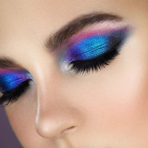 AMY'S DIARY Blue Duochrome MultiChrome Chameleon Liquid Metallic Eyeshadow, High-Impact Multi-Dimensional Finish,Silky Smooth and High Pigment Holographic Glitter Eyeshadow Makeup (#05)