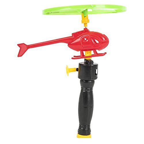 12 Pack- Rip Cord Flying Helicopter Set for Kids, Fun Fly Toys for Indoors or Outdoors, Great Birthday Party Favors, Goodie Bag Fillers, Gift Idea for Boys and Girls