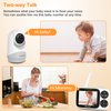 VTimes Video Baby Monitor with Camera and Audio, 3.2" IPS Screen Baby Camera Monitor No WiFi Night Vision VOX Mode Pan-Tilt-Zoom Temperature Display 2 Way Audio Lullaby Feeding Alarm and 1000ft Range