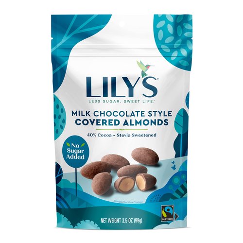 Lily's Milk Chocolate Style Covered Almonds, Stevia Sweetened, No Added Sugar, Low-Carb, Keto-Friendly, Gluten-Free & Non-GMO, 3.5 Ounce (Pack of 3), 10.5 Ounce
