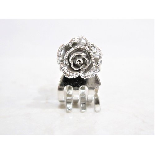 Generic Tiny mini silver metal silver flower hair claw clip