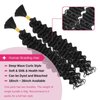 Human Braiding Hair 24 Inch Deep Wave Bulk Human Hair for Braiding No Weft 100% Unprocessed Brazilian Virgin Human Hair Extensions for Boho Braids Natural Color 100g (1Pack-2Bundles)