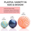 Bouncy Balls - 12 Bouncing Balls Assorted Pack - 3 Sizes: 45mm, 32mm and 25mm - Mini Bouncy Balls for Kids - Bouncy Ball Toys for Capsule Vending Machine