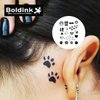 Boldink Semi-permanent tattoos, realistic fake tattoos, last 7-15 days, waterproof non-reflective temporary tattoo stickers, cruelty-free, uniquely designed exquisite packaging（Paw prints）